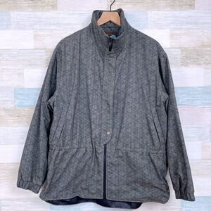 Forresters Gore-Tex Vintage Rain Jacket Green Retro Print Zip USA Womens Large